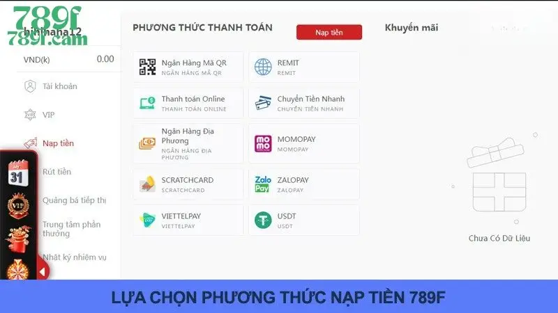 Hướng Dẫn Nạp Tiền 789F Nhanh Chóng Và Hạn Chế Sai Sót